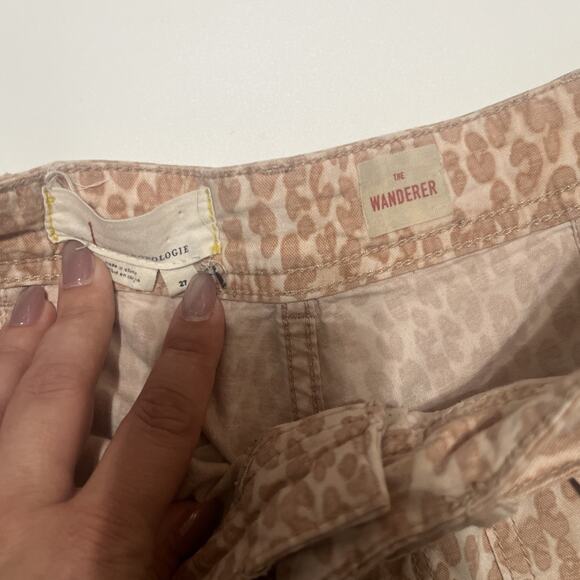 Anthropologie The Wanderer Leopard Print Utility Pants Size 27 Women's Beige - Picture 8 of 11